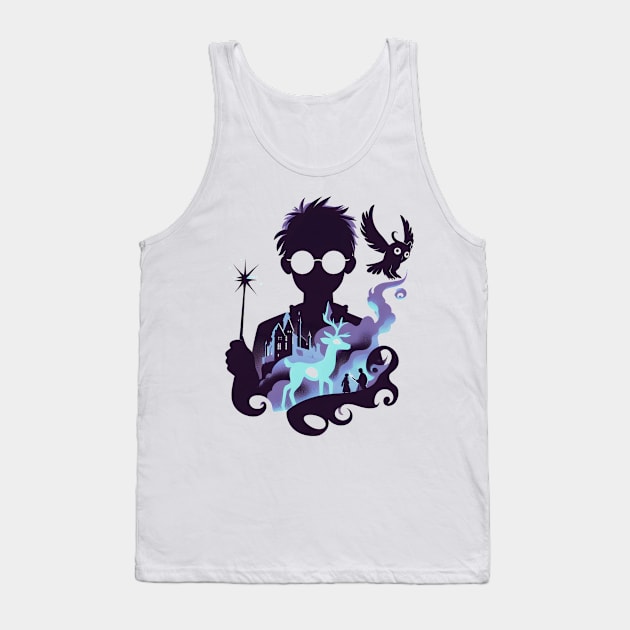 Mystical Boy Silhouette - Fantasy Tank Top by Fenay-Designs